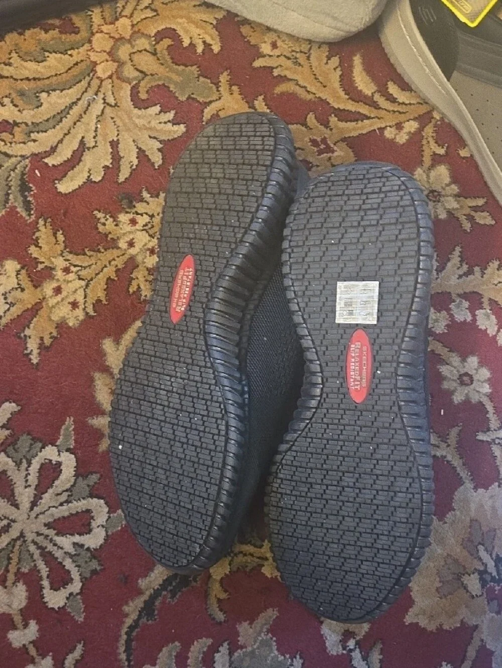 Skechers Navy and Red Slip-On Mesh Athletic Shoes